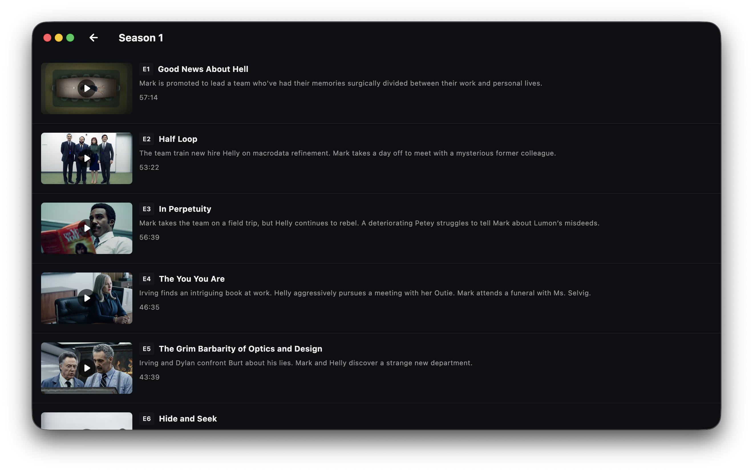 macOS Season View